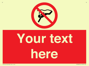 Custom prohibition No sub aqua diving